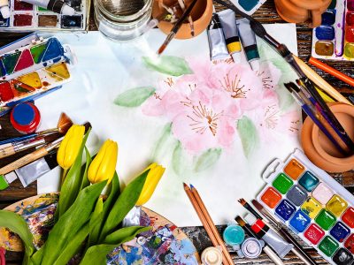 Painting Flowers Jigsaw Puzzle