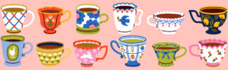 Patterned Coffee Cups