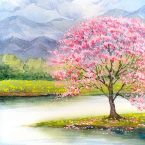 Peach Tree Jigsaw Puzzle