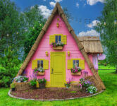 Pink Fairytale Cottage Jigsaw Puzzle