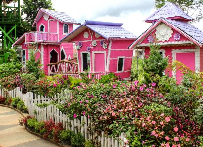 Pink Playhouses Jigsaw Puzzle