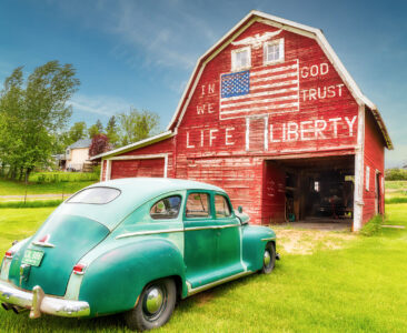 Plymouth and Barn Jigsaw Puzzle