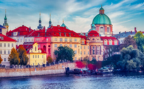 Prague Waterfront Jigsaw Puzzle