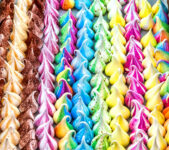 Rainbow Meringues