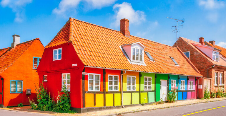 Rainbow Painted House Jigsaw Puzzle