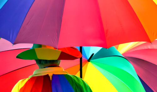 Rainbow Rain Gear Jigsaw Puzzle