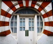 Red and White Door