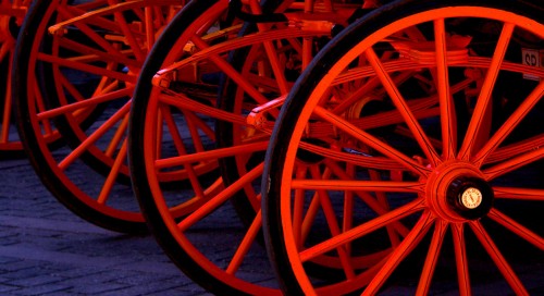 Red Spoked Wheels Jigsaw Puzzle