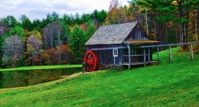 Red Waterwheel