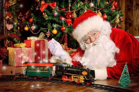 Santa and Train Jigsaw Puzzle