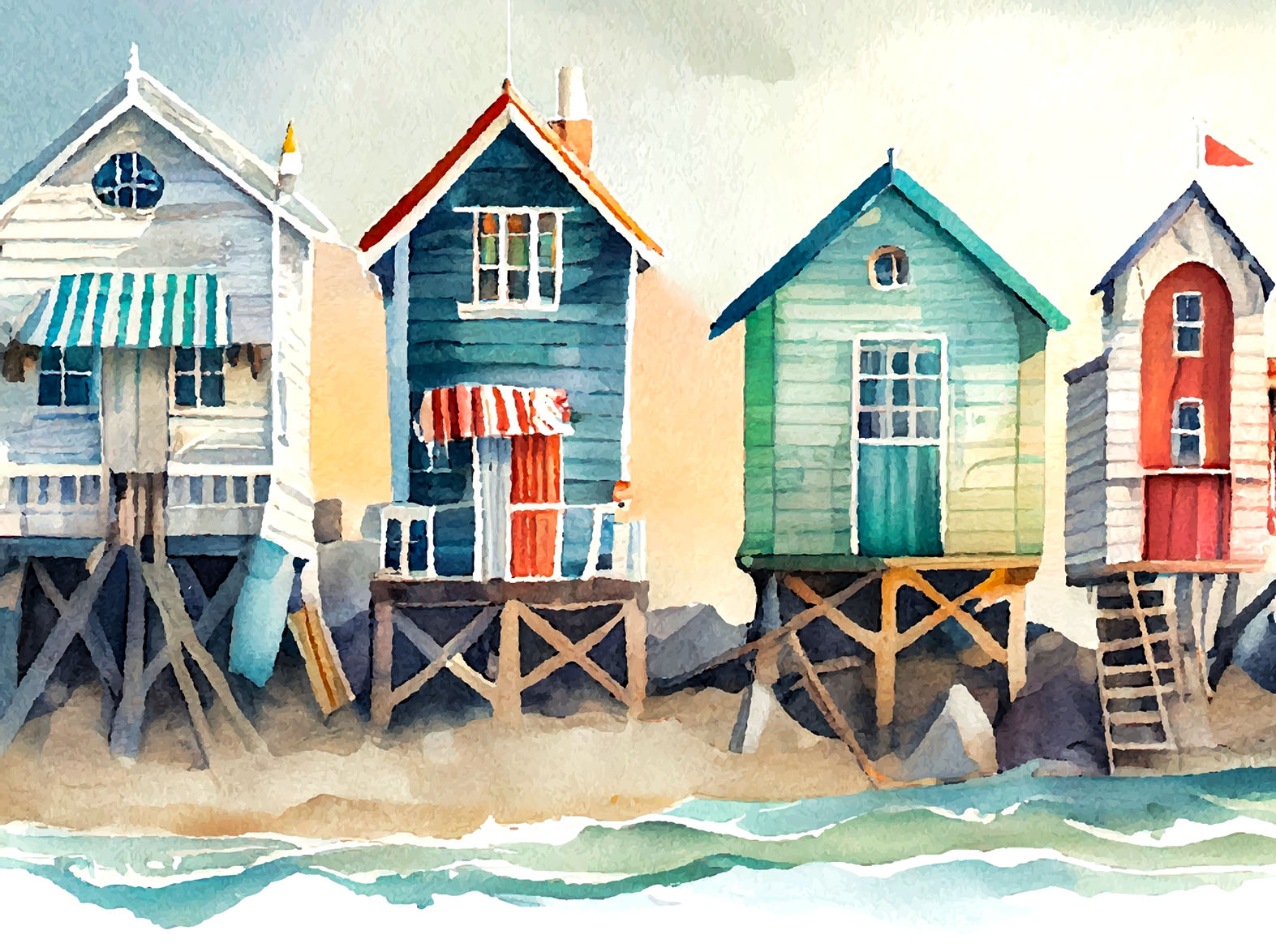 Seaside cottages jigsaw puzzle