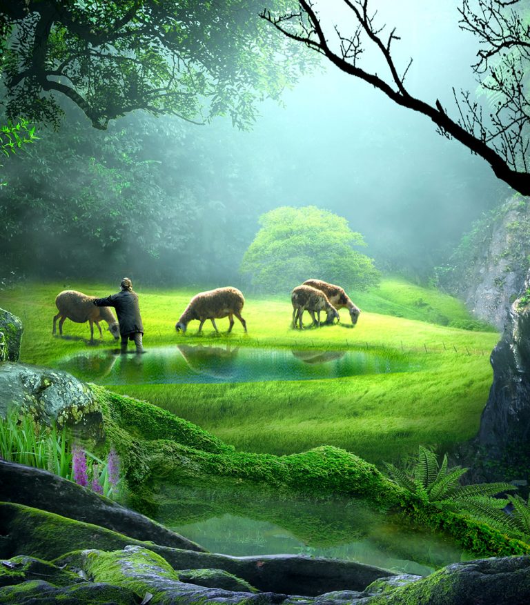 Shepherd And Sheep Jigsaw Puzzle shepherd-and-sheep-jigsaw-puzzle