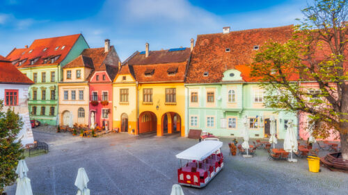Sighisoara Town Square Jigsaw Puzzle