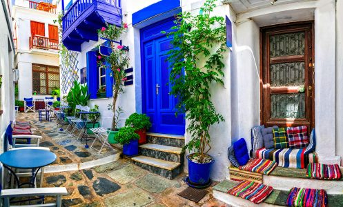 Skopelos Street Jigsaw Puzzle