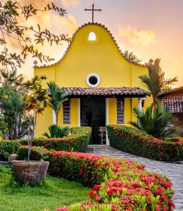 Small Yellow Church Jigsaw Puzzle