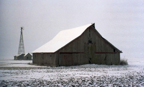 Snow Covered Barn Jigsaw Puzzle