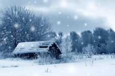 Snowy Barn