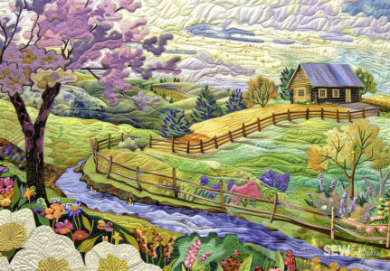 Springtime Morning Quilt Jigsaw Puzzle