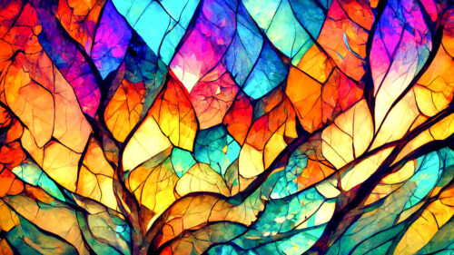 Stained Glass Abstract Jigsaw Puzzle