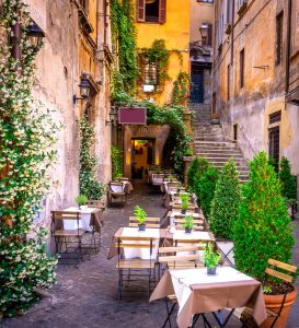 Street Cafe Tables Jigsaw Puzzle