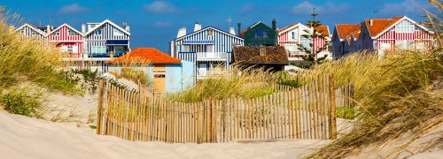 Striped Beach Houses Jigsaw Puzzle