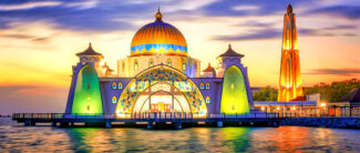 Sunset over Malacca