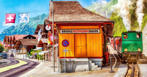 Swiss Village Station Jigsaw Puzzle Swiss Village Station Jigsaw Puzzle