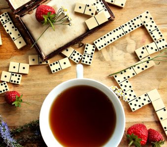 Tea and Dominoes Jigsaw Puzzle