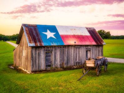 Texas Barn and Wagon Jigsaw Puzzle