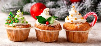 Three Christmas Cupcakes