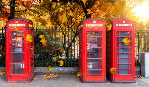 Three Phone Booths Jigsaw Puzzle