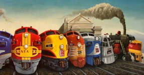 Trains Mural