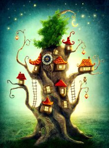 Tree Cottages Jigsaw Puzzle