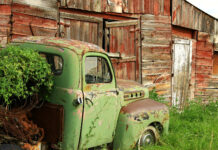Truck and Barn