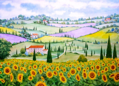 Tuscany Sunflowers Jigsaw Puzzle