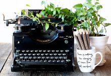 Typewriter and Pencils