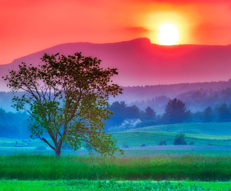 Sunset Rutland Vt Vermont Sunset Jigsaw Puzzle