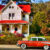 Vintage House and Car Jigsaw Puzzle