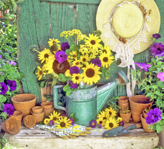 Watering Can Bouquet Jigsaw Puzzle