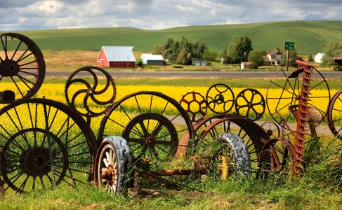 Wheel Rim Fence Jigsaw Puzzle