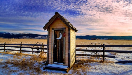 Winter Outhouse Jigsaw Puzzle