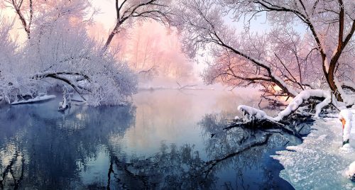 Winter River Jigsaw Puzzle