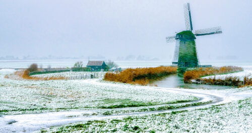 Winter Windmill Jigsaw Puzzle