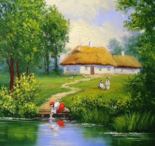 Woman at the River Jigsaw Puzzle