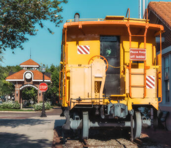 Yellow Caboose Jigsaw Puzzle