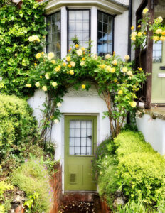 Yellow Rose Doorway Jigsaw Puzzle