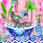 Zebra Bathtime