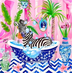Zebra Bathtime Jigsaw Puzzle